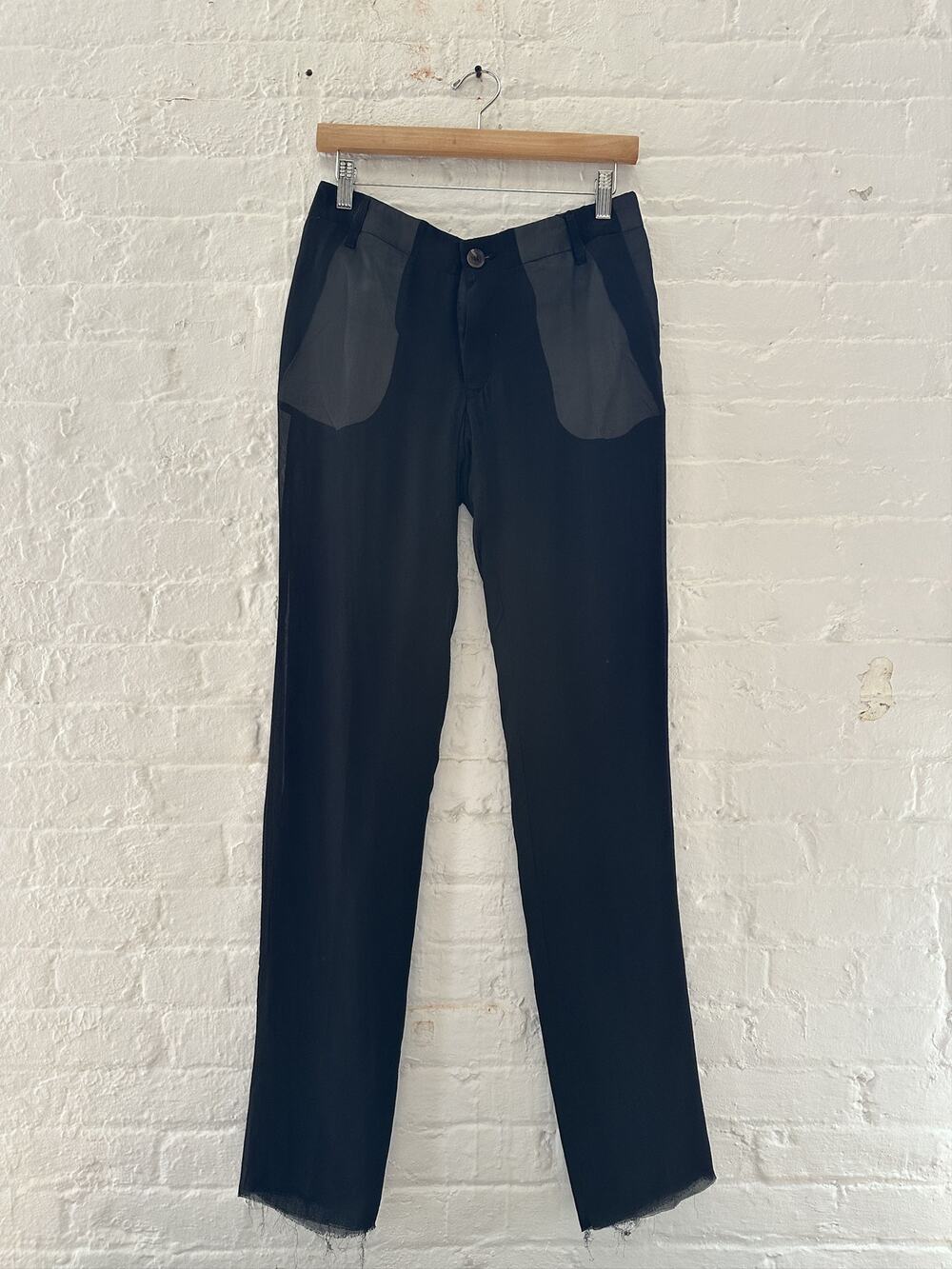 Rick Owens Paneled Silk Trousers